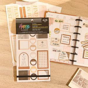Happy Planner Neutral Noir Sticker Book - Classic