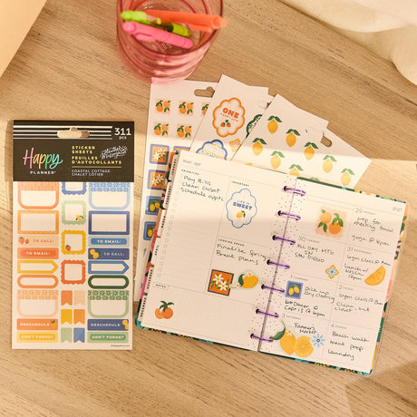 Happy Planner Coastal Cottage Sticker Sheets