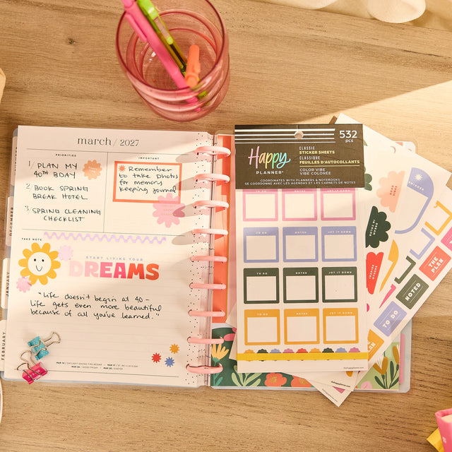 Happy Planner Colour Vibe Sticker Book - Classic