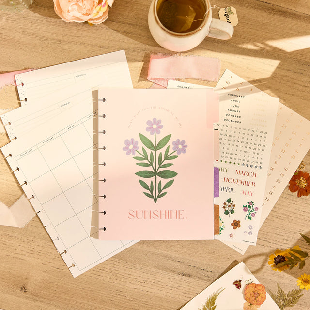 Happy Planner Spring Tapestry Classic Extension Pack - Undated Dashboard 6-months