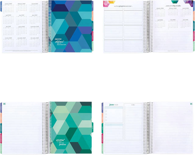 Erin Condren 7x9 Hexagon Daily Duo Planner - 12-month Dated 2026 Jan - Dec