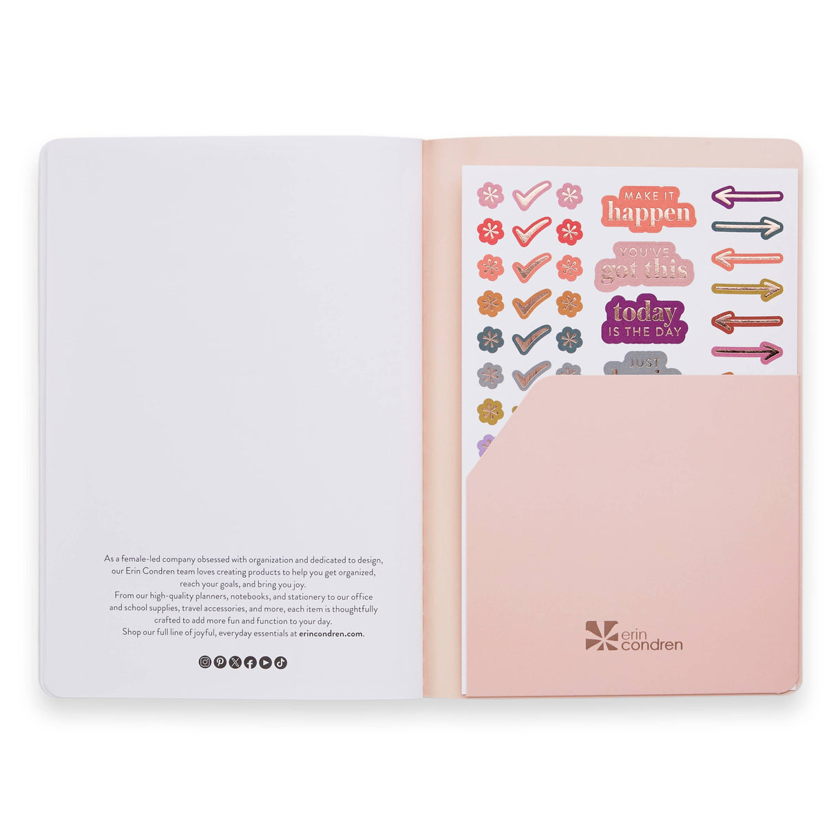 Erin Condren Habit Tracker Petite Planner - Colour Block Stripes