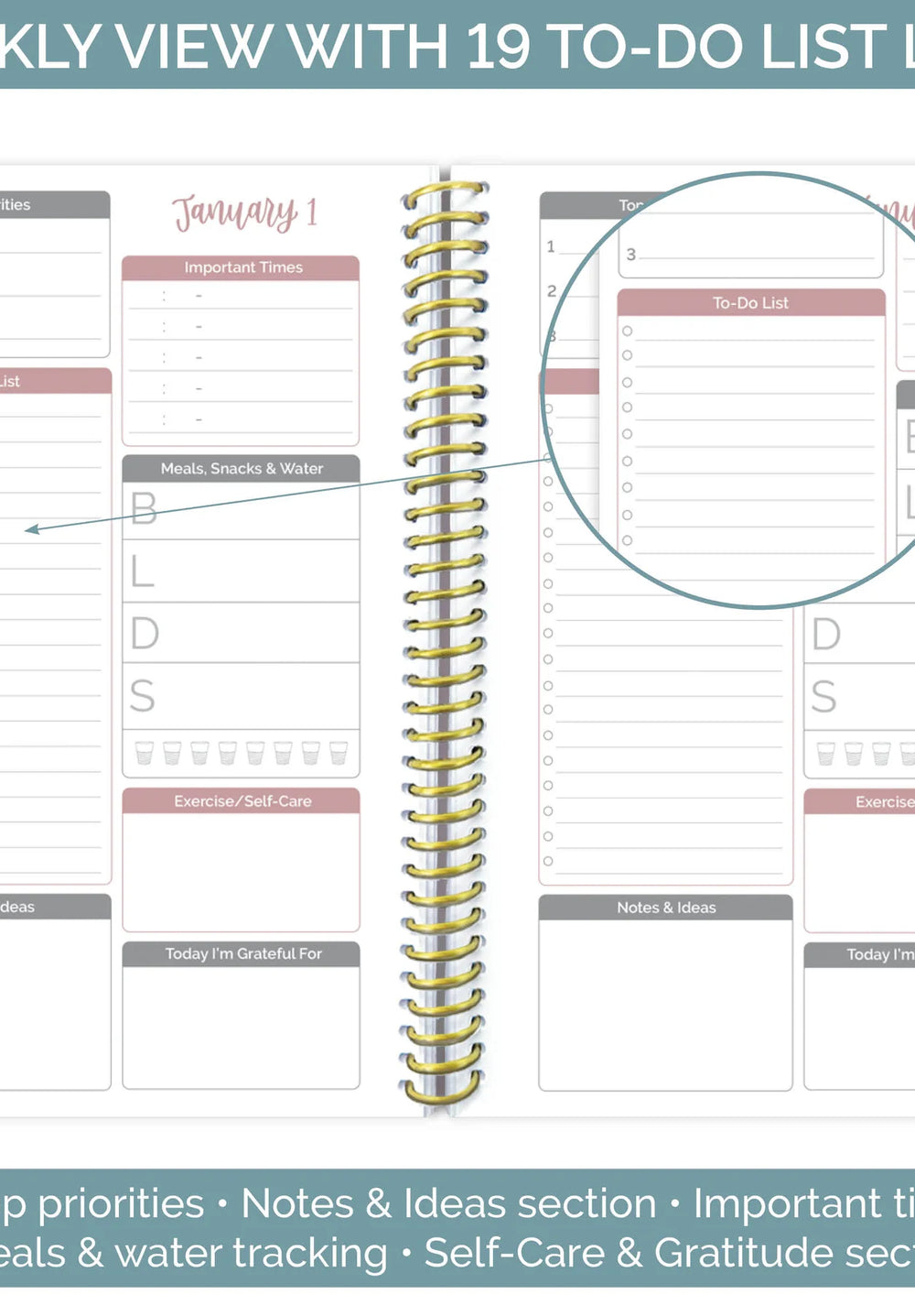 Undated Daily Planner - Bloom Daily Planners