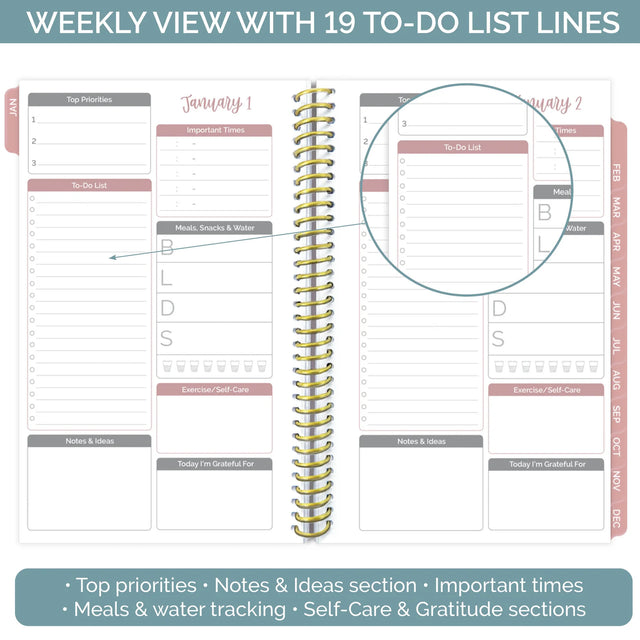 Undated Daily Planner - Bloom Daily Planners