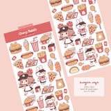 Burger Cafe Washi Stickers by Cherry Rabbit