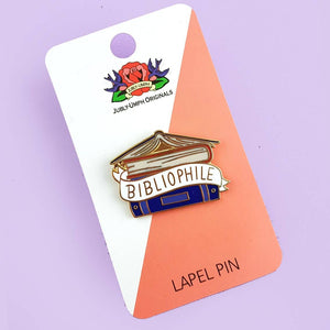 Bibliophile Enamel Pin Badge