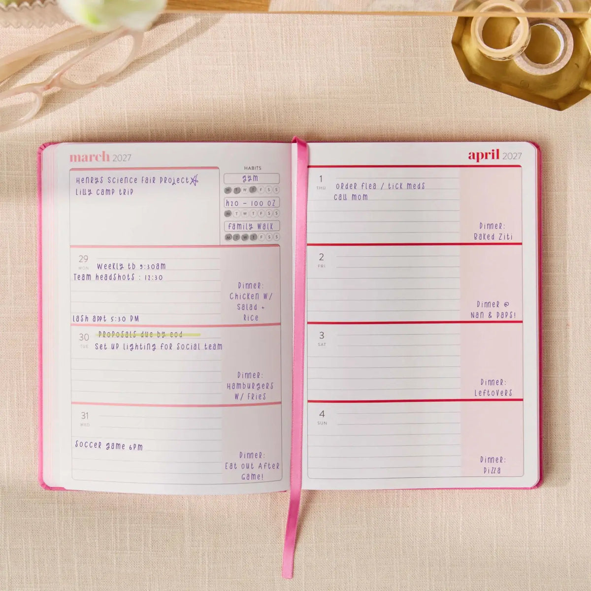 Erin Condren LifePlanner: Open horizontal weekly planning spread