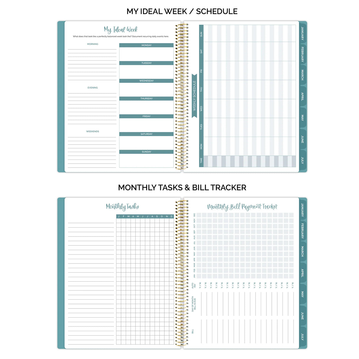 Ultimate BIG Undated Planner with Interchangeable Cover - Bloom Daily Planners