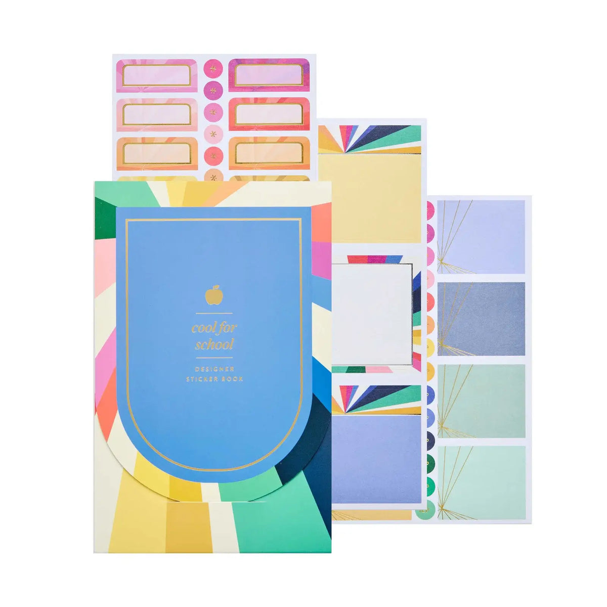 Erin Condren Too Cool for School Sticker Book - Edition 10: Blue and gold sticker book with colourful school planning stickers
