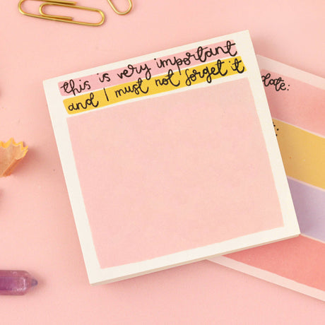 Sticky Notes - This is Very Important Memo Pad