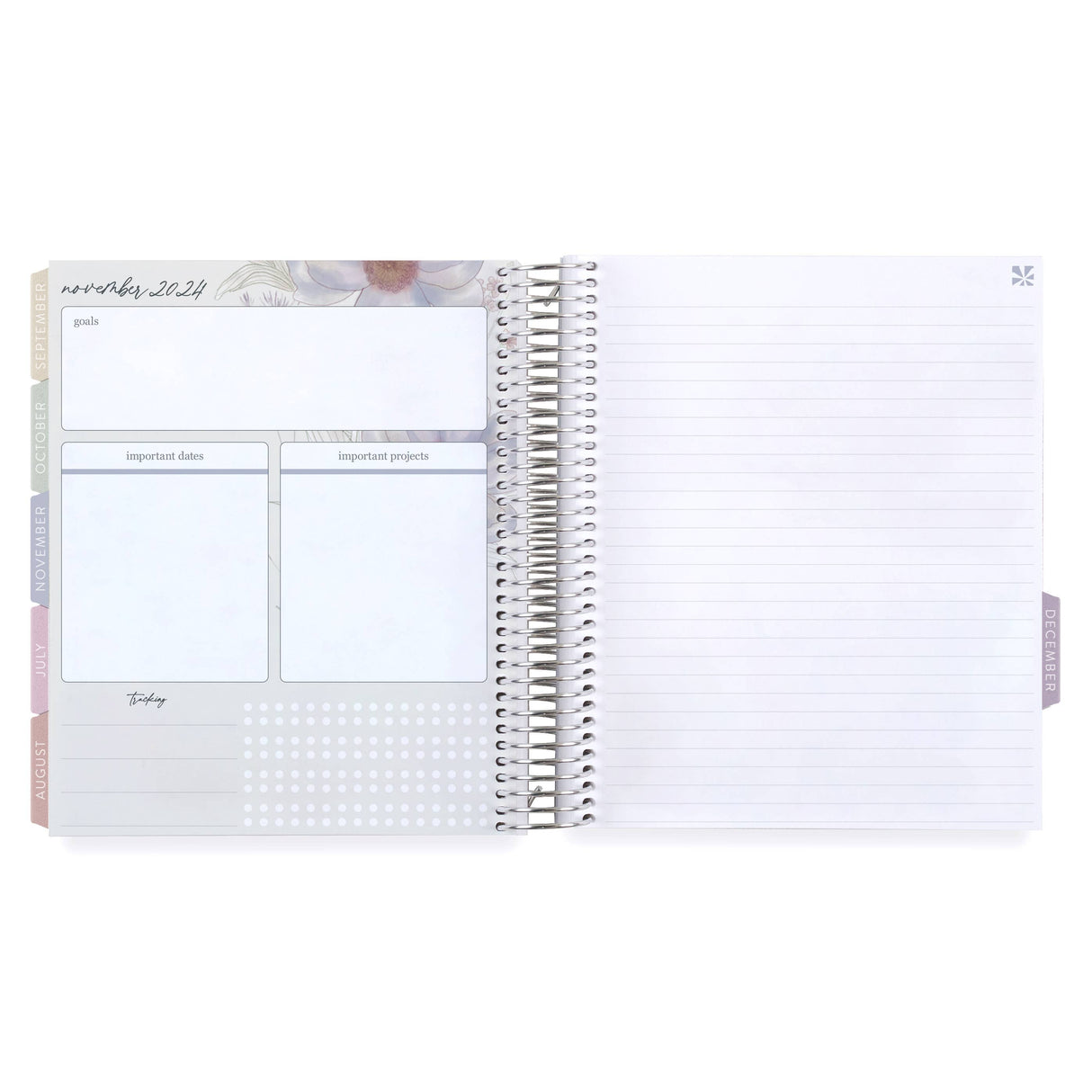 Erin Condren Wildflowers Coiled Monthly Planner