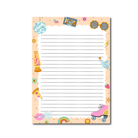 Retro Lined Notepad Double-Sided