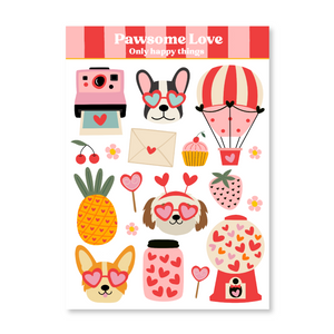 Pawsome Love Sticker Sheet