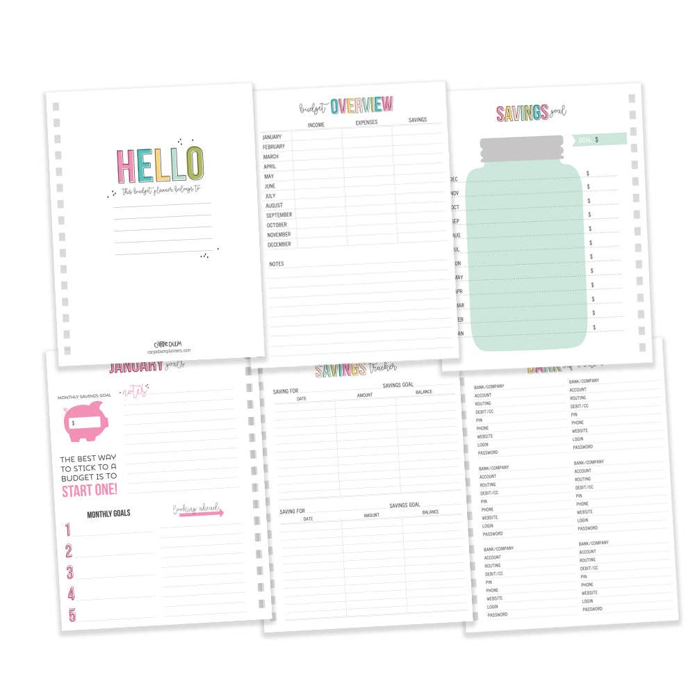 Carpe Diem Budget Planner Pages