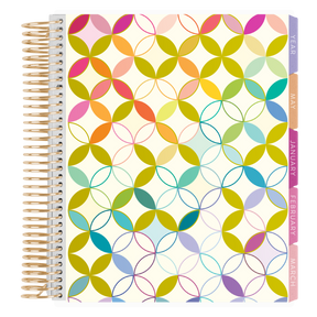 Erin Condren Metallic Mid Century 2027 Vertical LifePlanner: Closed planner showing its metallic cover design