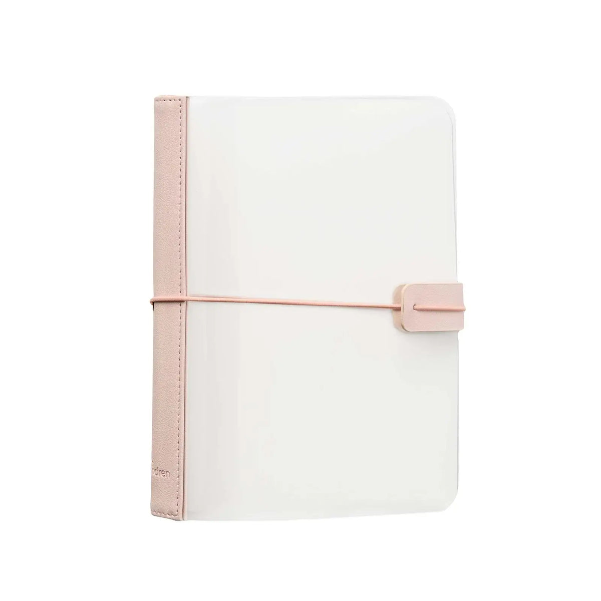 Erin Condren Blush Clear Flex Folio: Clear folio with blush spine and elastic closure