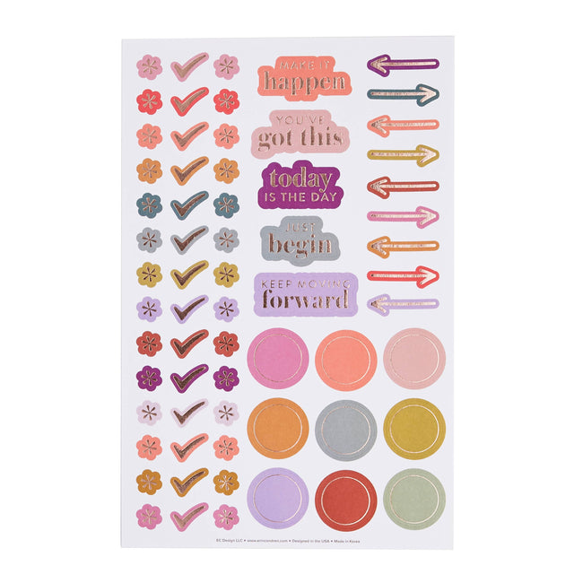 Erin Condren Habit Tracker Petite Planner - Colour Block Stripes