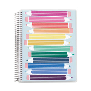 Erin Condren Prismatic Pencils Coiled Notebook: Prismatic Pencils notebook cover with rainbow pencil design