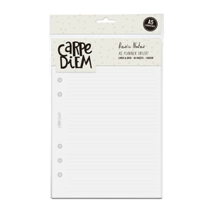 Carpe Diem Notes A5 Planner Inserts - Lined + Grid