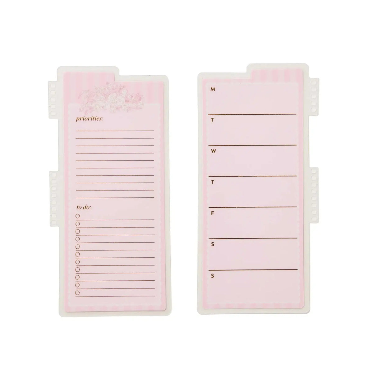 Erin Condren Toile Snap-In Weekly Dashboard: Toile dashboard front checklist and back weekly schedule