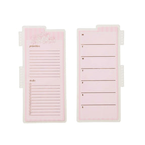 Erin Condren Toile Snap-In Weekly Dashboard: Toile dashboard front checklist and back weekly schedule