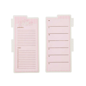 Erin Condren Toile Snap-In Weekly Dashboard: Toile dashboard front checklist and back weekly schedule