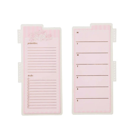 Erin Condren Toile Snap-In Weekly Dashboard: Toile dashboard front checklist and back weekly schedule
