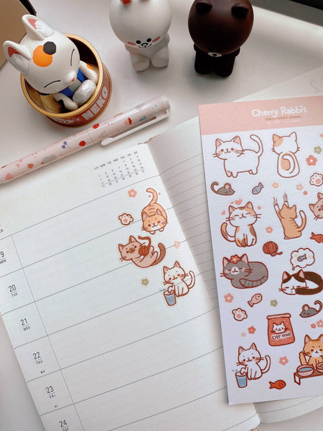 Cats Washi Paper Stickers