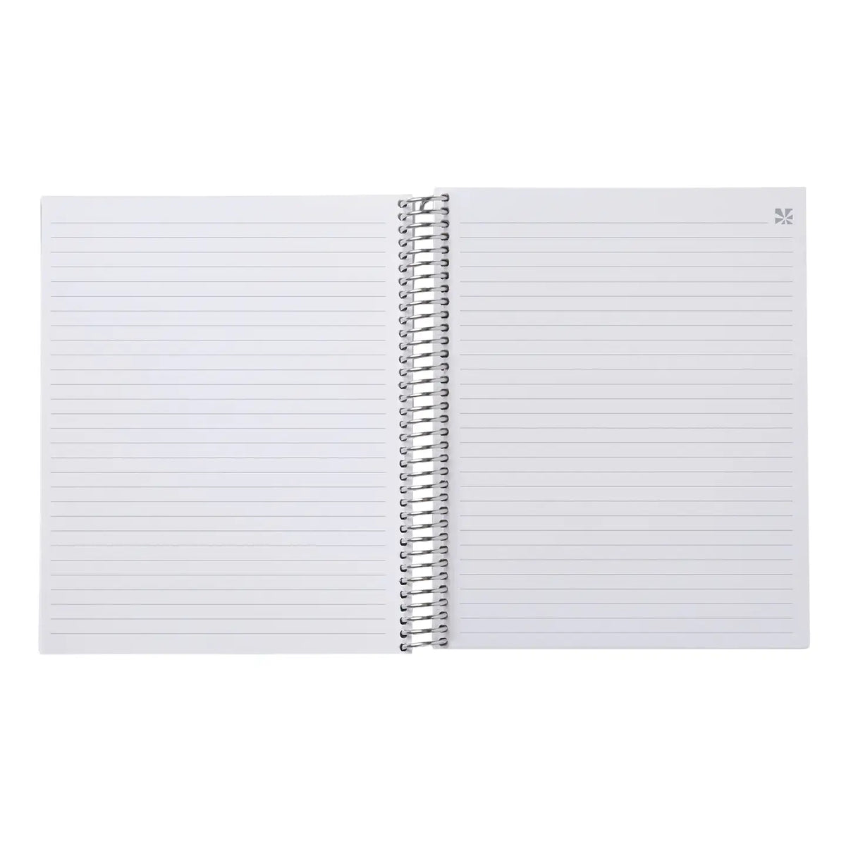 Erin Condren coiled notebook: Open lined notebook spread