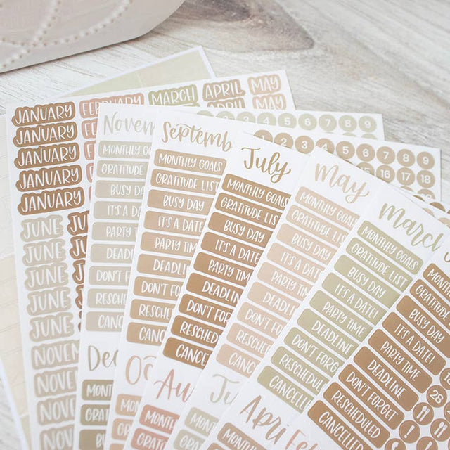 Date Day Months Stickers - Bloom Daily Planners