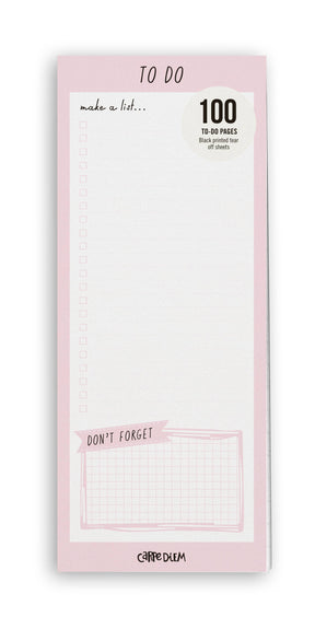 Carpe Diem Ballerina Pink Magnetic To Do List Notepad