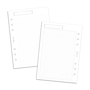 Carpe Diem Notes A5 Planner Inserts - Lined + Grid