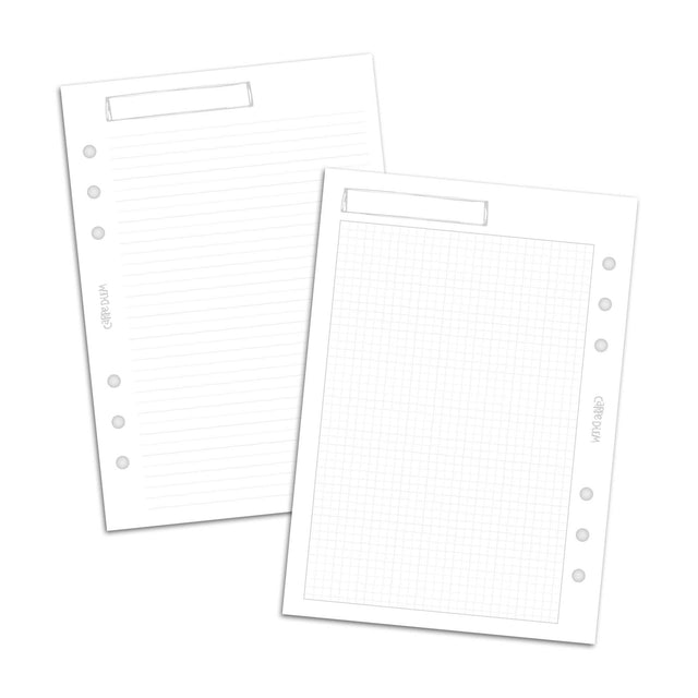 Carpe Diem Notes A5 Planner Inserts - Lined + Grid