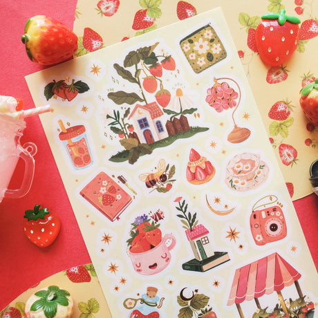 STICKII Berry Patch Cottage decorative sticker sheet detail