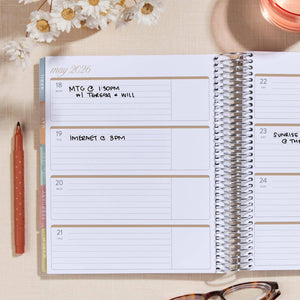 Erin Condren 7x9 Bouquet Horizontal Life Planner - 12-month Dated 2026 Jan - Dec