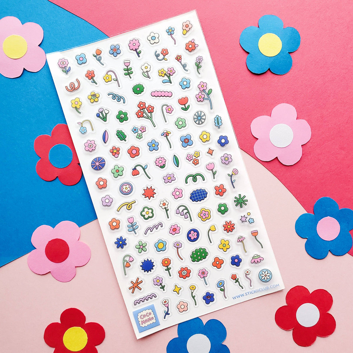 Colourful Fun Florals decorative stickers by STICKII