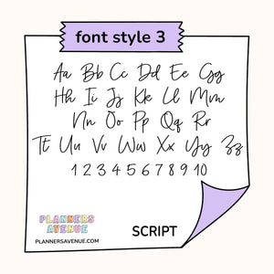 Foil Custom Text Word Planner Stickers | 2 Sizes Single Line