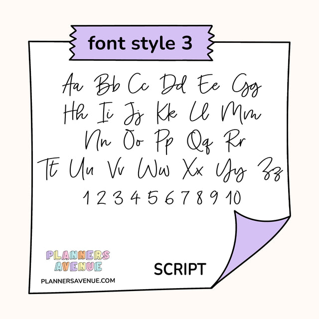 Foil Custom Text Word Planner Stickers | 2 Sizes Single Line