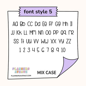 Foil Custom Text Word Planner Stickers | 2 Sizes Single Line