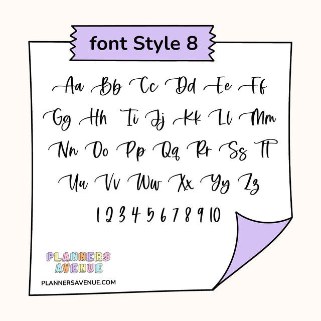 Clear Custom Text Word Planner Stickers | 2 Sizes Single Line