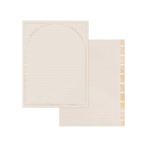 Modern Balance lined pages with neutral tones and disc punch holes