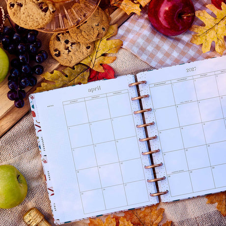 Fall Picnic Classic Meal Planner detail in a styled setting