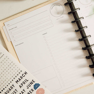 Modern Balance undated Classic Daily extension pack for Happy Planner