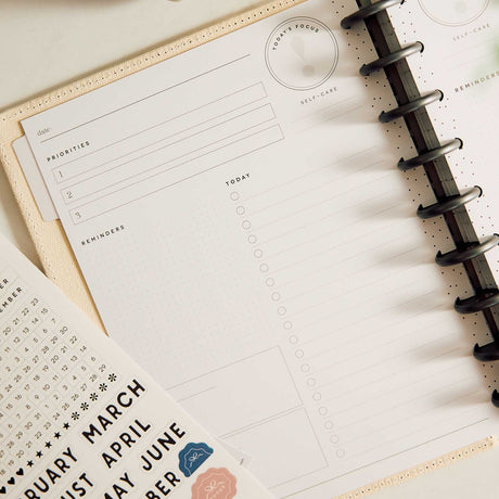 Modern Balance undated Classic Daily extension pack for Happy Planner