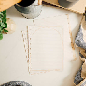 Modern Balance Classic lined paper for planners, notebooks and journals