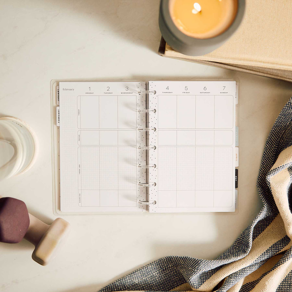Haven and Heart 12-month Mini Fitness Planner by The Happy Planner