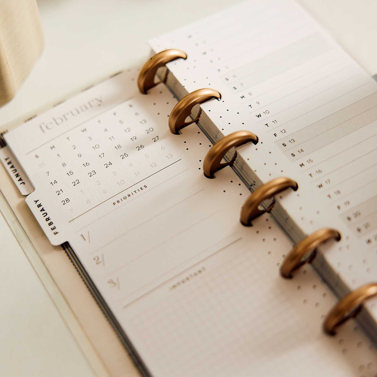 Haven and Heart 2027 Skinny Mini planner with disc binding