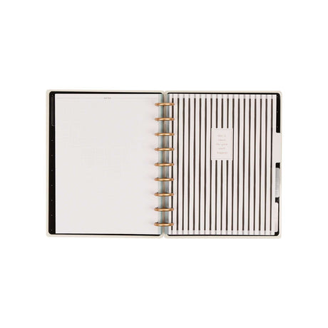 Haven & Heart Fitness journal open to lined pages