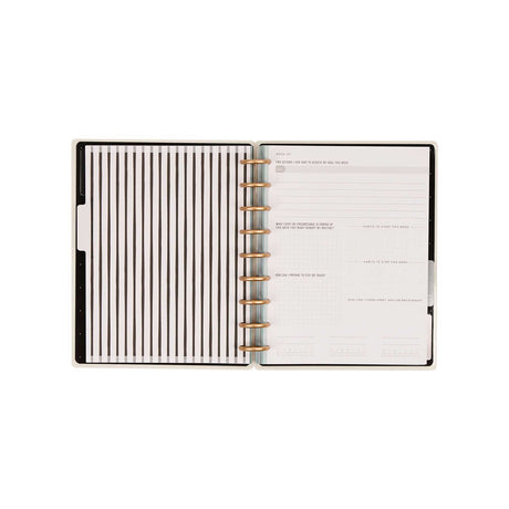 Haven & Heart journal with lined paper and fitness prompts