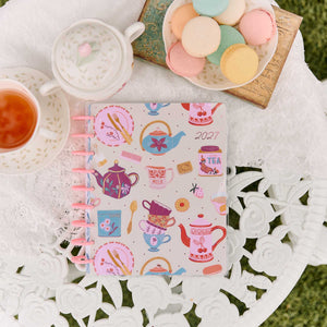 Happy Planner Life In Whimsy Classic Lined Vertical Planner 2027: Pastel cover with tea and dessert illustrations